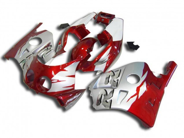 1990-1998 Silver Red and White Honda CBR250RR Fairings Canada 1990-1998 Silver Red and White Honda CBR250RR Fairings Canada