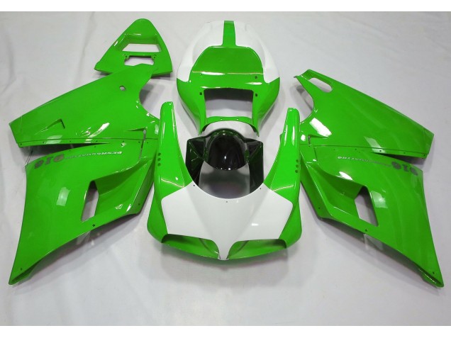 1993-2005 Gloss Green & White Ducati 996 748 916 998 Fairings Canada