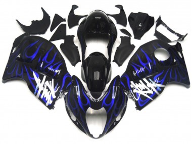 1997-2007 Black with Deep Blue flame Suzuki GSXR 1300 Fairings Canada