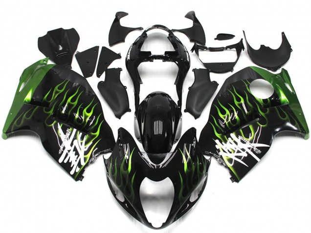 1997-2007 Black with Deep Green flame Suzuki GSXR 1300 Fairings Canada