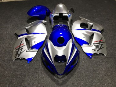 1997-2007 Gloss Blue and Silver Suzuki GSXR 1300 Fairings Canada