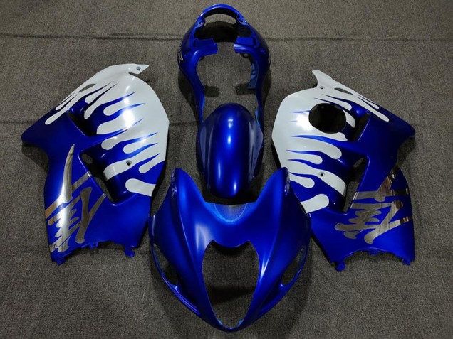 1997-2007 Gloss Blue and White Suzuki GSXR 1300 Fairings Canada