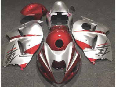 1997-2007 Gloss Red and Silver Suzuki GSXR 1300 Fairings Canada