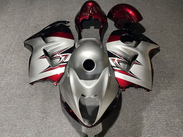 1997-2007 Gloss Silver and Candy Red Suzuki GSXR 1300 Fairings Canada