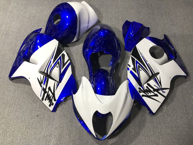 1997-2007 Gloss White & Blue Suzuki GSXR 1300 Fairings Canada