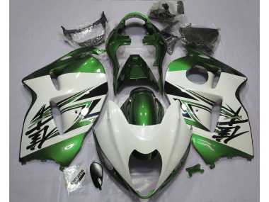 1997-2007 Gloss White & Green Suzuki GSXR 1300 Fairings Canada