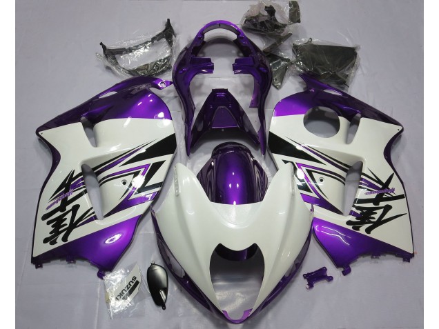 1997-2007 Gloss White & Purple Suzuki GSXR 1300 Fairings Canada