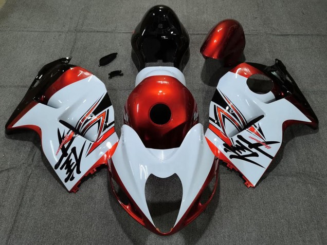 1997-2007 Gloss White and Orange Suzuki GSXR 1300 Fairings Canada