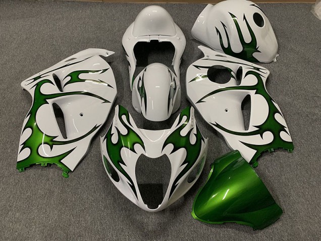 1997-2007 Green and White Suzuki GSXR 1300 Fairings Canada