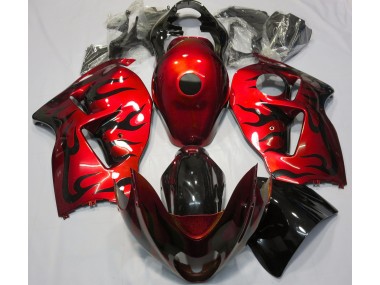 1997-2007 Red & Black Flame Suzuki GSXR 1300 Fairings Canada