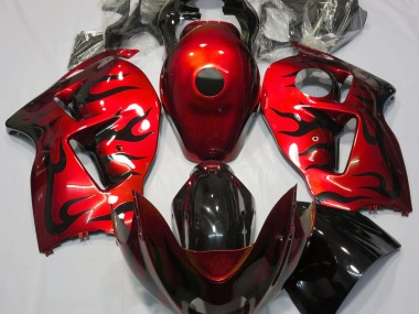 1997-2007 Red & Black Flame Suzuki GSXR 1300 Fairings Canada