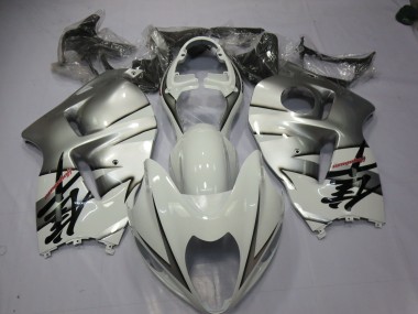 1997-2007 White and Silver Suzuki GSXR 1300 Fairings Canada
