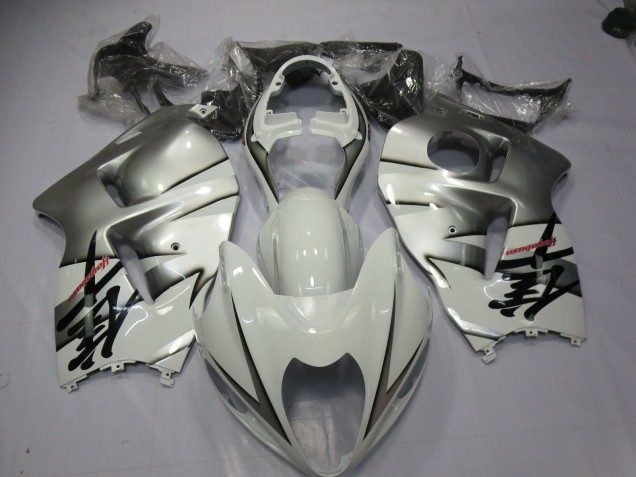 1997-2007 White and Silver Suzuki GSXR 1300 Fairings Canada