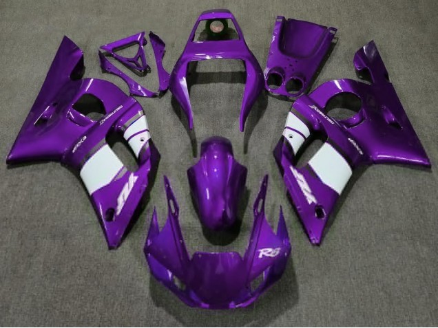 1998-2002 Deep Purple & White Yamaha R6 Fairings Canada 1998-2002 Deep Purple & White Yamaha R6 Fairings Canada