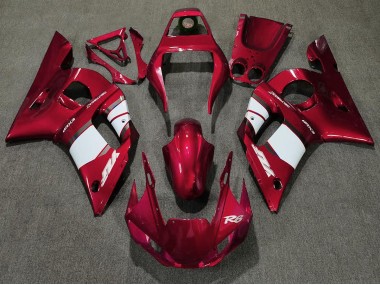 1998-2002 Deep Red & White Yamaha R6 Fairings Canada