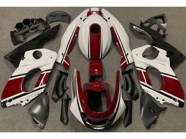 1998-2007 Gloss White and Dark Red Yamaha YZF600 Fairings Canada 1998-2007 Gloss White and Dark Red Yamaha YZF600 Fairings Canada