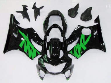 1999-2000 Gloss Black & Green Honda CBR600 F4 Fairings Canada