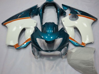 1999-2000 Light Blue and Orange Honda CBR600 F4 Fairings Canada