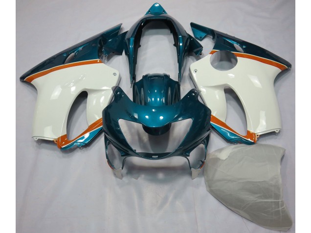 1999-2000 Light Blue and Orange Honda CBR600 F4 Fairings Canada
