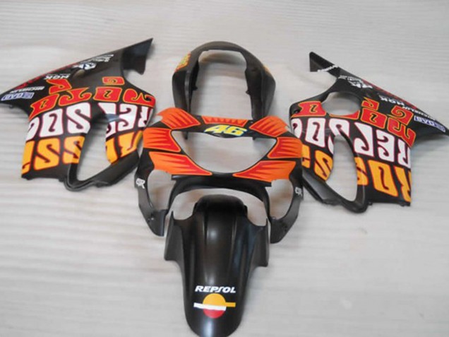1999-2000 Matte Orange Black and Red Honda CBR600 F4 Fairings Canada