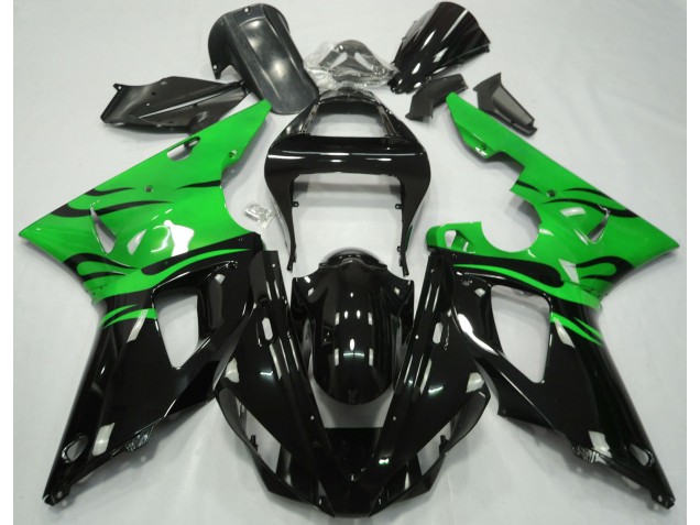 2000-2001 Black Flame & Green Yamaha R1 Fairings Canada