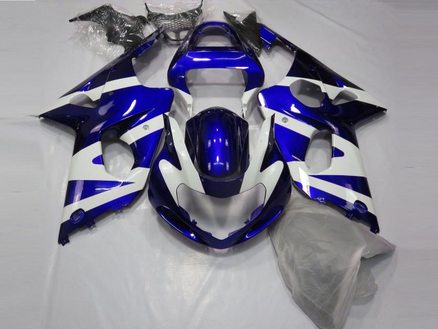 2000-2002 Gloss Blue & White Suzuki GSXR 1000 Fairings Canada