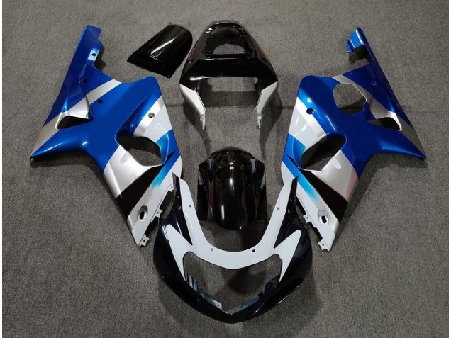2000-2002 Gloss Blue and Silver OEM Suzuki GSXR 1000 Fairings Canada