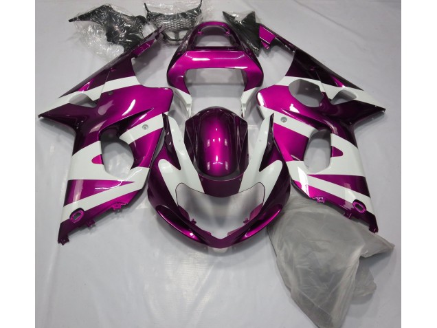 2000-2002 Gloss Pink & White Suzuki GSXR 1000 Fairings Canada 2000-2002 Gloss Pink & White Suzuki GSXR 1000 Fairings Canada