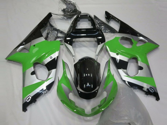 2000-2002 Green Silver OEM Style Suzuki GSXR 1000 Fairings Canada