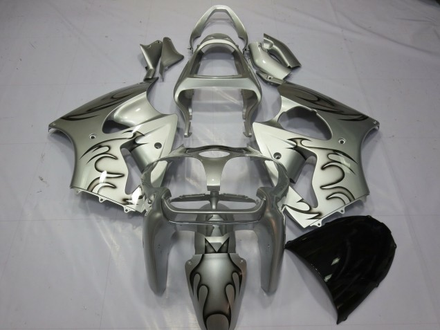 2000-2002 Silver Flame Kawasaki ZX6R Fairings Canada