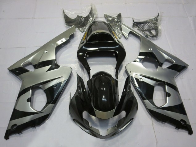 2000-2002 Silver and Black OEM Style Suzuki GSXR 1000 Fairings Canada