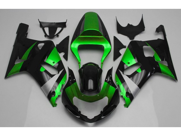 2001-2003 Gloss Green and Black Suzuki GSXR 600-750 Fairings Canada