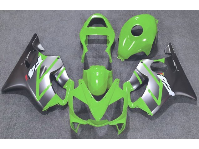 2001-2003 Green and Matte Silver Honda CBR600 F4i Fairings Canada