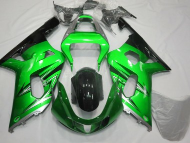 2001-2003 Green and Silver Suzuki GSXR 600-750 Fairings Canada