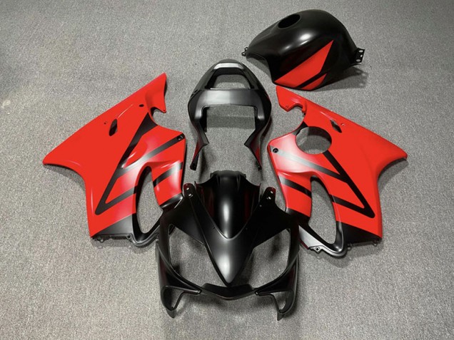2001-2003 Matte Black and Red Honda CBR600 F4i Fairings Canada