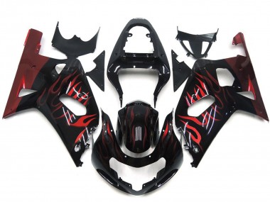 2001-2003 Vibrant Red Flame Suzuki GSXR 600-750 Fairings Canada