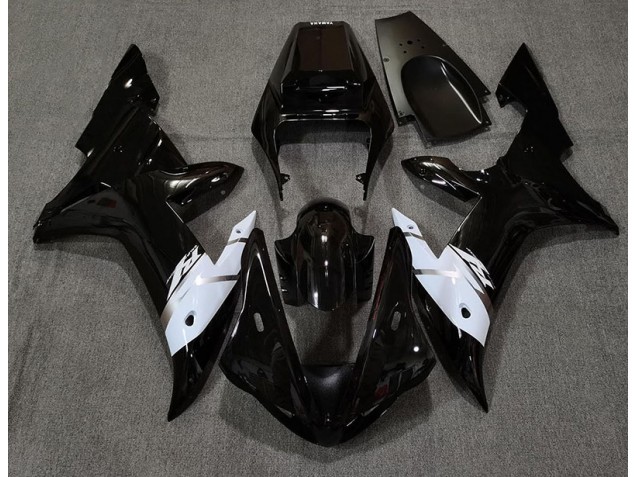 2002-2003 Gloss Black White and Silver Yamaha R1 Fairings Canada
