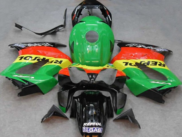 2002-2012 Green Repsol Honda VFR800 Fairings Canada