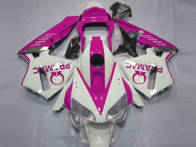 2003-2004 Gloss White and Pink PRAMAC Honda CBR600RR Fairings Canada 2003-2004 Gloss White and Pink PRAMAC Honda CBR600RR Fairings Canada