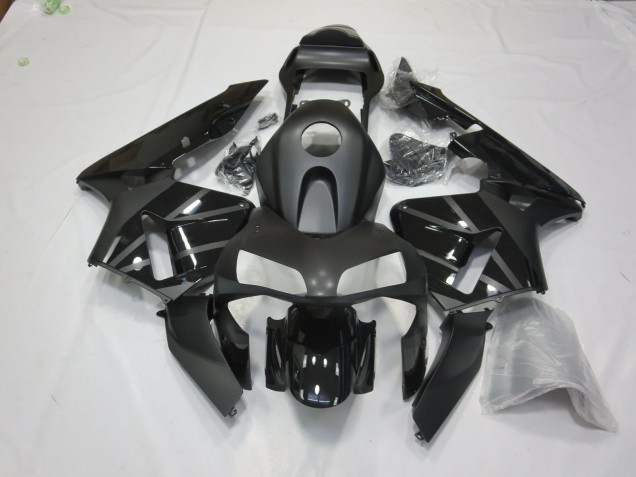 2003-2004 Matte Black With Logos Honda CBR600RR Fairings Canada 2003-2004 Matte Black With Logos Honda CBR600RR Fairings Canada