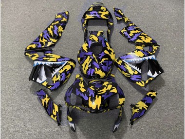 2003-2004 Purple and Yellow Camo Honda CBR600RR Fairings Canada