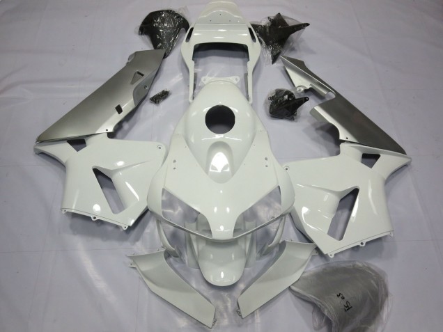 2003-2004 Silver and White Honda CBR600RR Fairings Canada