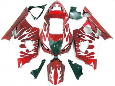 2003-2004 White and Red Flame Suzuki GSXR 1000 Fairings Canada
