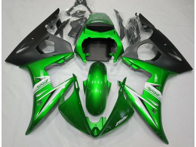 2003-2005 Gloss Green & White Yamaha R6 Fairings Canada
