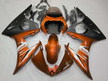 2003-2005 Gloss Orange & White Yamaha R6 Fairings Canada