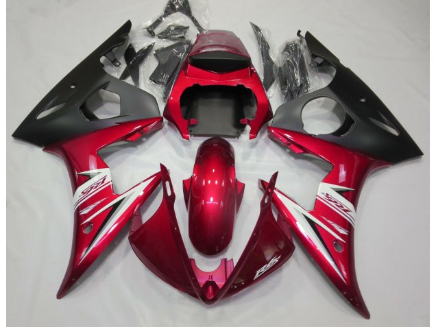 2003-2005 Gloss Red & White Yamaha R6 Fairings Canada