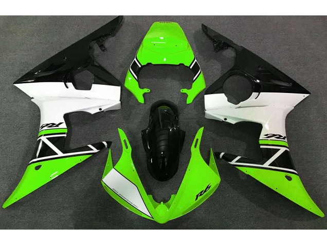 2003-2005 Green White and Black Yamaha R6 Fairings Canada