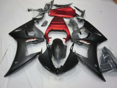 2003-2005 Matte Black and Red Yamaha R6 Fairings Canada