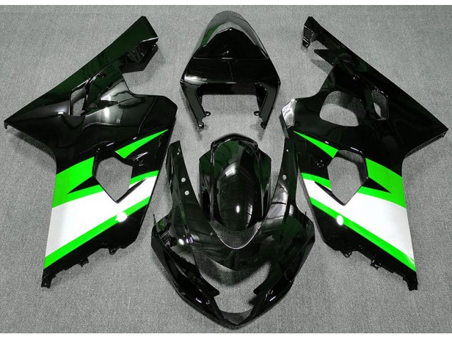 2004-2005 Gloss Black & Green Suzuki GSXR 600-750 Fairings Canada