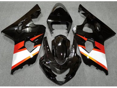 2004-2005 Gloss Black & Orange Suzuki GSXR 600-750 Fairings Canada